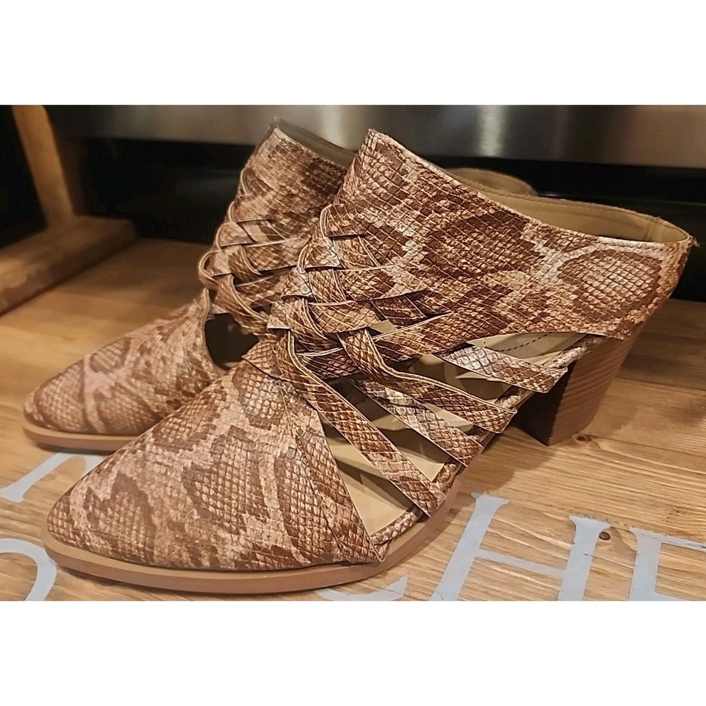 Comfort Est 1946 Snake Print Mules Shoes‎ Size 8W